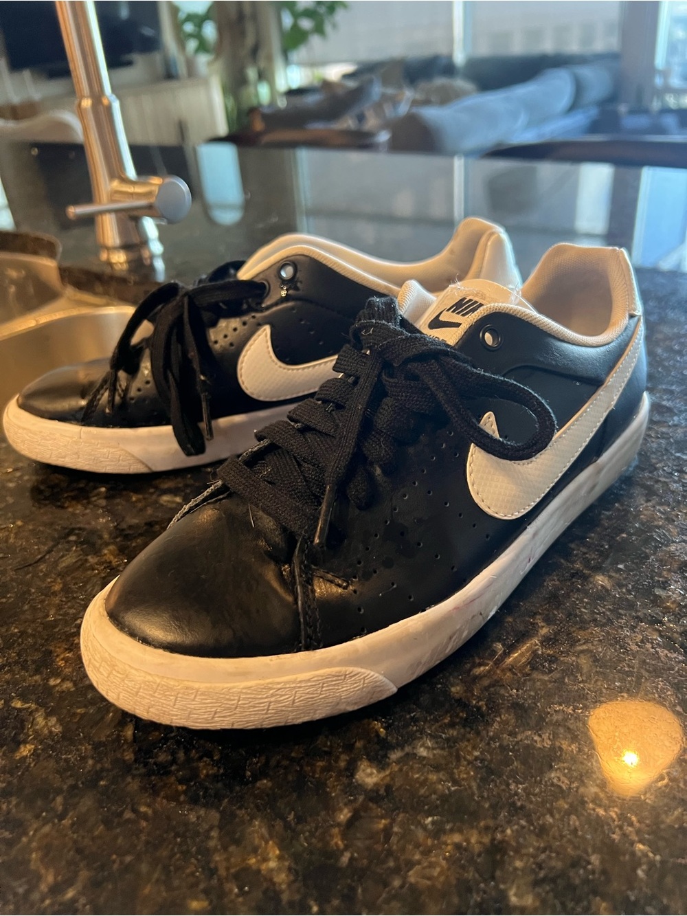 Nike Black and White Low-Top Athletic Sneakers